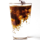 Instant coffee dissolves in hot or cold water.